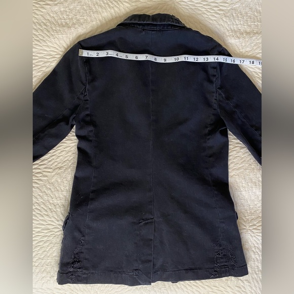 Carmar Black Distressed Blazer size small - Picture 5 of 7